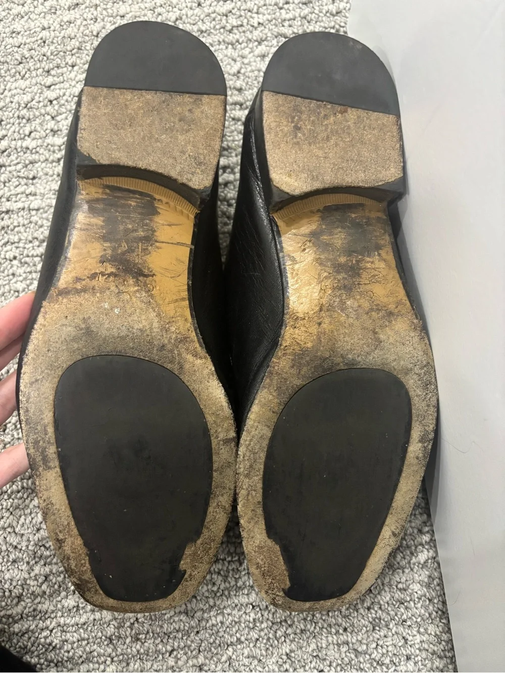 Gucci Black Leather Horsebit Slip-On Loafers